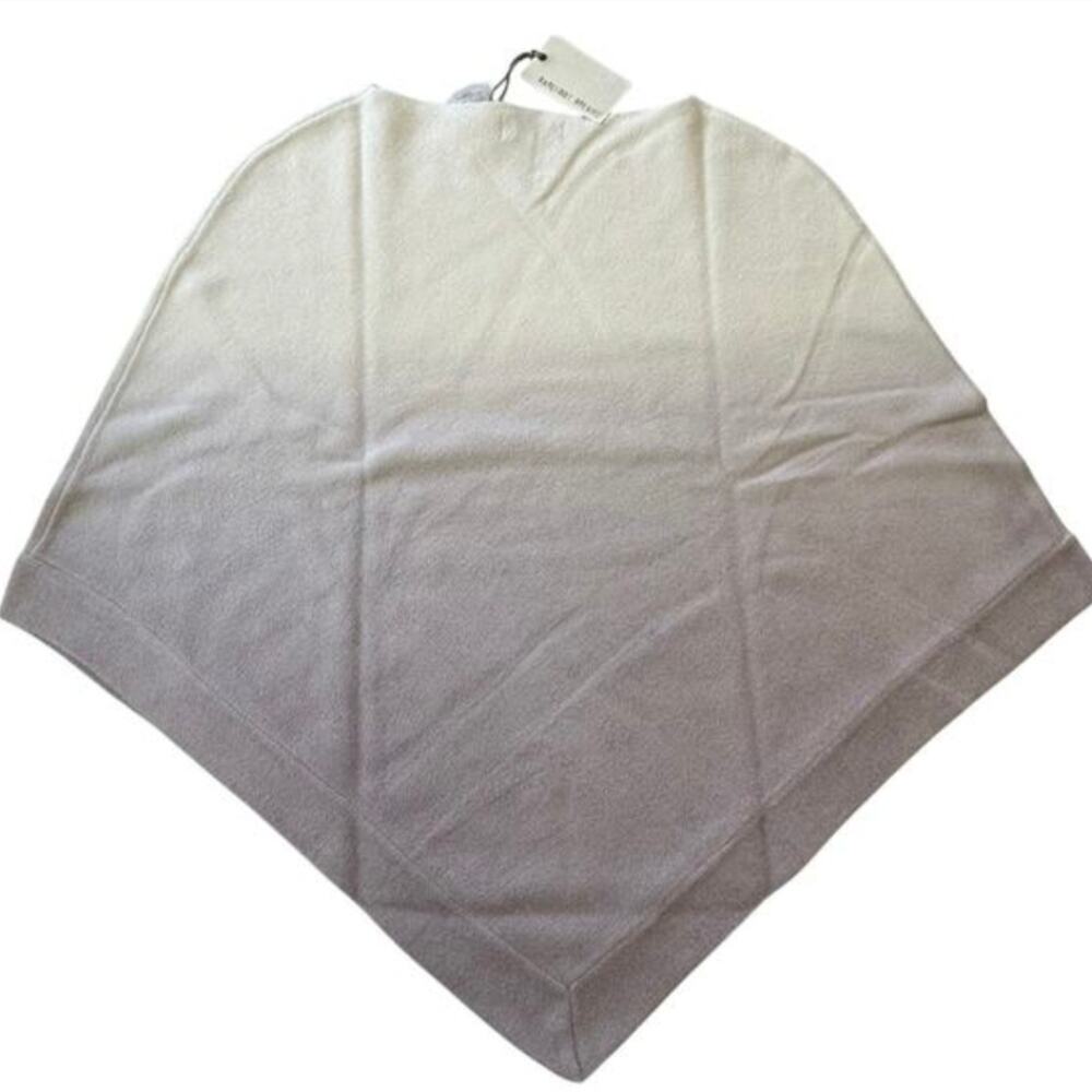 NEW Barefoot Dreams CozyChic Ultra Lite Ombre Poncho Soft Violet White Wrap OS - Picture 3 of 9